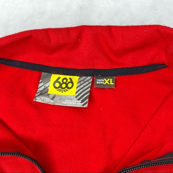 686 Jacket Youth XL Zip‎ Front Lightweight Red Jogger Embroidered Logo Womens SM - Picture 9 of 14
